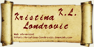 Kristina Londrović vizit kartica